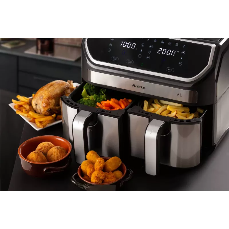 Freidora de aire Ariete 4625/00 9 L 2100 W Negro Plata