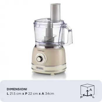 Robot de cocina Ariete Vintage Line 1781/03 1000 W 2,1 L Beige