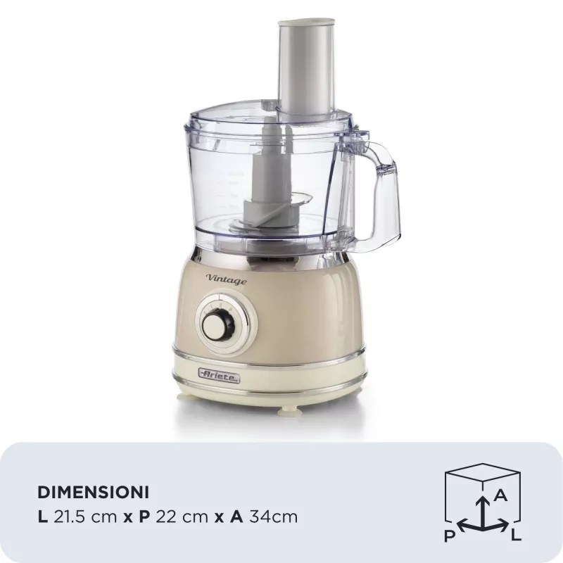 Robot de cocina Ariete Vintage Line 1781/03 1000 W 2,1 L Beige