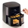 Ariete 4630/00 freidora de aire, 9 l, 1500 W, capacidad de carga de 3,6 kg, 7 programas, hasta 200°C, ventana de visualización, negra