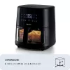 Ariete 4630/00 freidora de aire, 9 l, 1500 W, capacidad de carga de 3,6 kg, 7 programas, hasta 200°C, ventana de visualización, negra