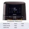 Ariete 4630/00 freidora de aire, 9 l, 1500 W, capacidad de carga de 3,6 kg, 7 programas, hasta 200°C, ventana de visualización, negra