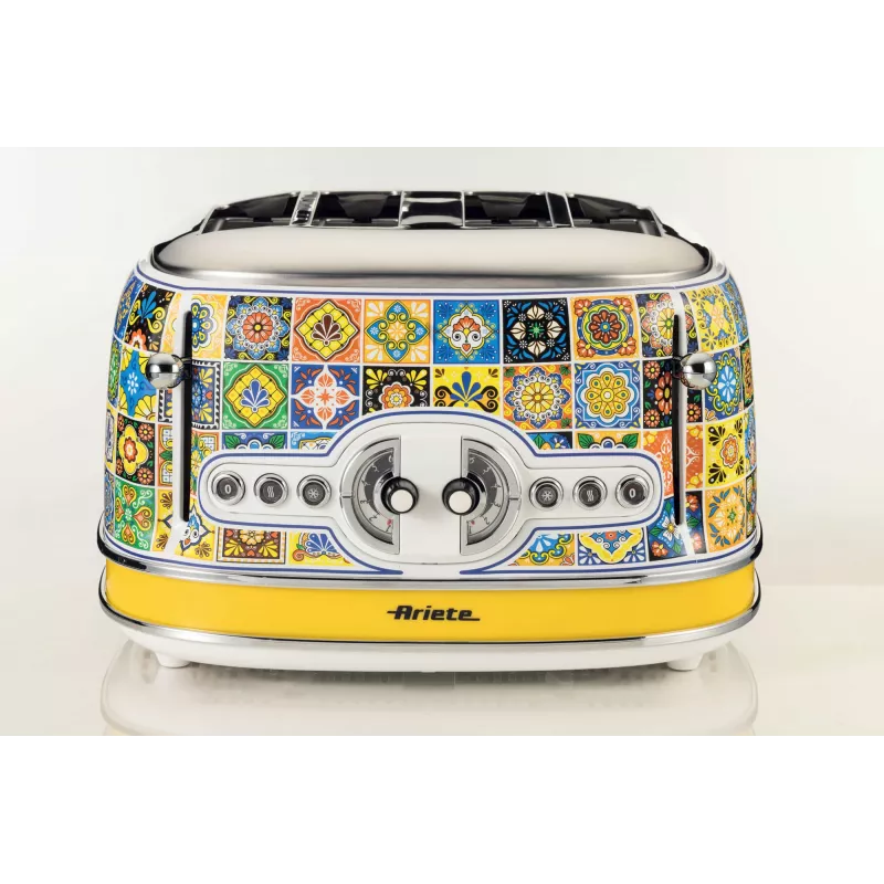 Tostadora ARIETE Positano 4 rebanadas, 1630 W, acabado multicolor