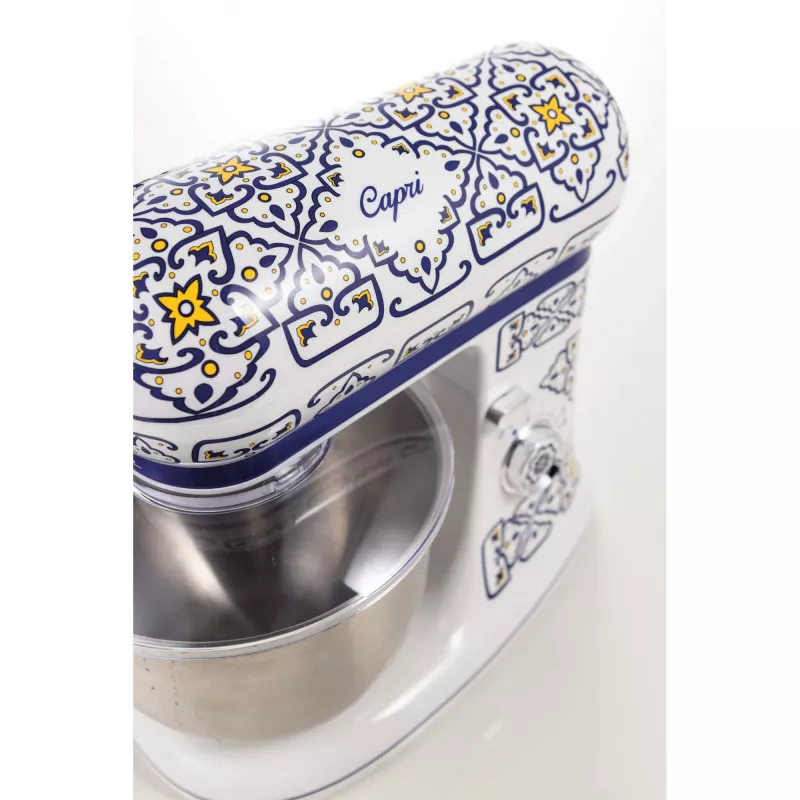 Robot de cocina Ariete 1588 Capri, batidora planetaria, 7 velocidades, 2400 vatios, 5,5 litros, bol de acero inoxidable
