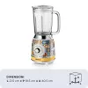 Batidora Ariete 583 Positano con jarra de cristal de 1,5 litros, 4 cuchillas de acero inoxidable, 4 velocidades + Pulse, 1000 vatios