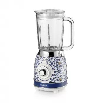 Batidora de vaso Ariete 583 Capri con jarra de cristal de 1,5 litros, 4 cuchillas de acero inoxidable, 4 velocidades + función pulsar, 1000 vatios