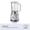 Batidora de vaso Ariete 583 Capri con jarra de cristal de 1,5 litros, 4 cuchillas de acero inoxidable, 4 velocidades + función pulsar, 1000 vatios
