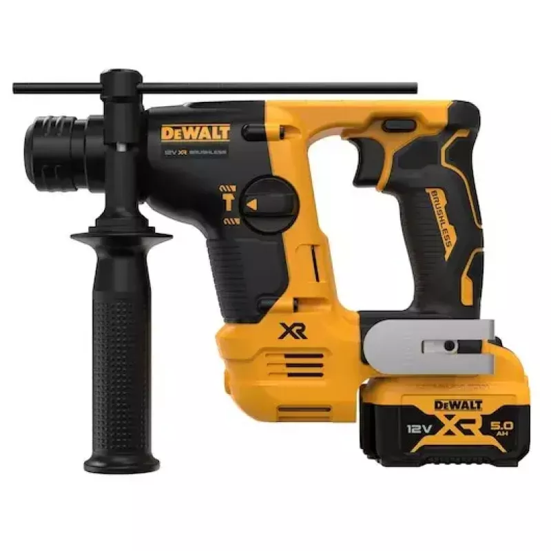 DeWalt DCH072P2-QW martillo perforador SDS-plus a batería 12 V, 2 x 5,0 Ah