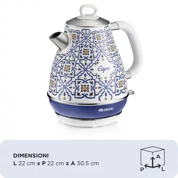 Hervidor eléctrico Ariete 2869/0C 1,7 L 2200 W Azul Multicolor