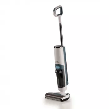 Ariete 2483 Aqua Force Wash & Vacuum, aspirador inteligente, limpiador de suelos inalámbrico, batería, aspira y friega, pelo de mascotas, suciedad seca y húmeda, capacidad 700 ml, accesorios incluidos