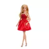Muñeca de moda Barbie Mattel 80.º aniversario rubí con vestido rojo y accesorios