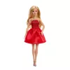 Muñeca de moda Barbie Mattel 80.º aniversario rubí con vestido rojo y accesorios