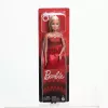 Muñeca de moda Barbie Mattel 80.º aniversario rubí con vestido rojo y accesorios