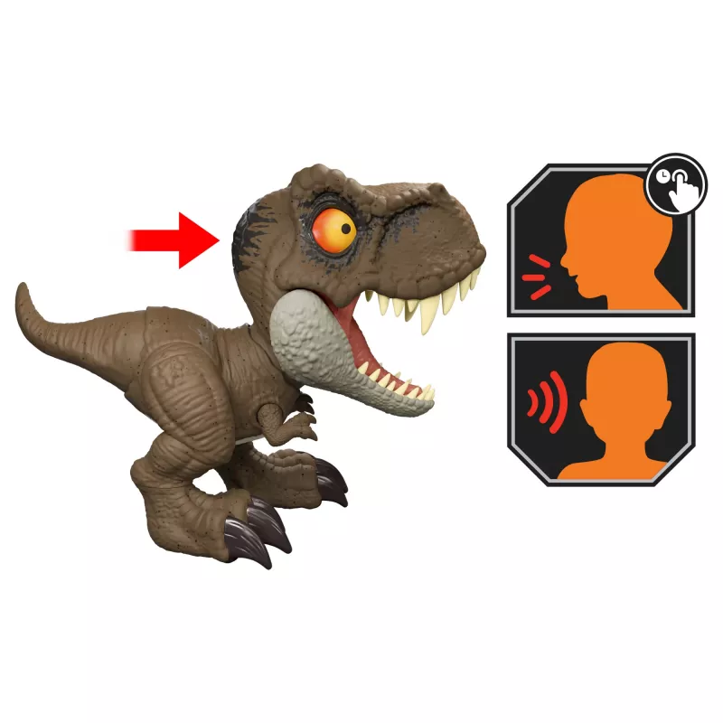 Figura de acción dinosaurio Jurassic World Roar Command Tyrannosaurus Rex, función de grabación, reproducción y rugido, T. Rex