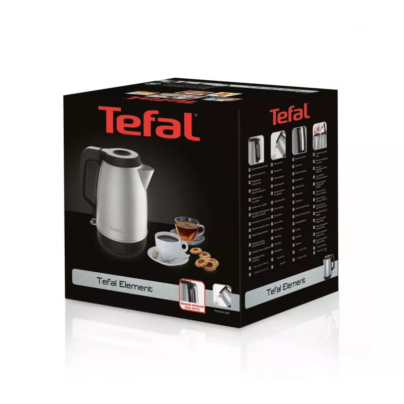 Tefal KI280D hervidor 1,7 l 2400 W negro, acero inoxidable