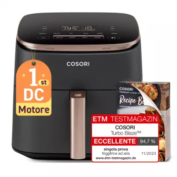 Cosori Turbo Blaze Chef Edition Single freidora de aire 6 L independiente 1725 W negra, oro rosa