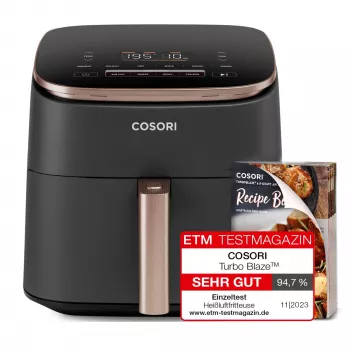 Cosori Turbo Blaze Chef Edition Single freidora de aire 6 L independiente 1725 W negra, oro rosa