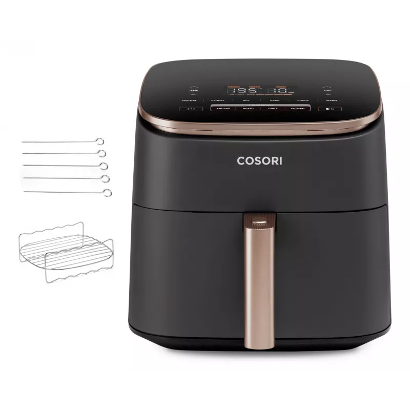 Cosori Turbo Blaze Chef Edition Single freidora de aire 6 L independiente 1725 W negra, oro rosa