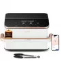 Cosori Dual Blaze Twinfry Chef Edition freidora de aire doble 10 L de sobremesa 2800 W oro rosa, blanca
