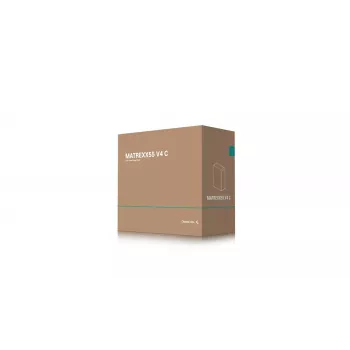 Caja de PC DeepCool MATREXX55 V4 C Midi Tower negra – cristal templado, compatible con ATX/microATX, USB-C, GPU máx. 370 mm