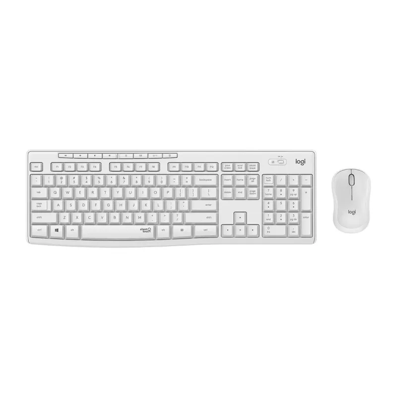Logitech MK295 Silent Wireless Combo teclado RF Wireless QWERTY US International blanco