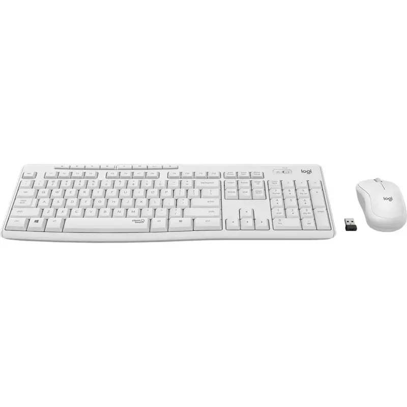 Logitech MK295 Silent Wireless Combo teclado RF Wireless QWERTY US International blanco