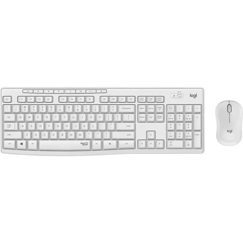 Logitech MK295 Silent Wireless Combo teclado RF Wireless QWERTY US International blanco