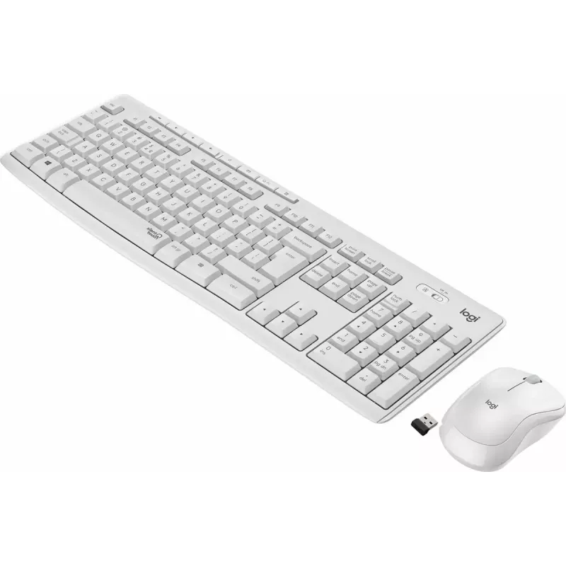 Logitech MK295 Silent Wireless Combo teclado RF Wireless QWERTY US International blanco