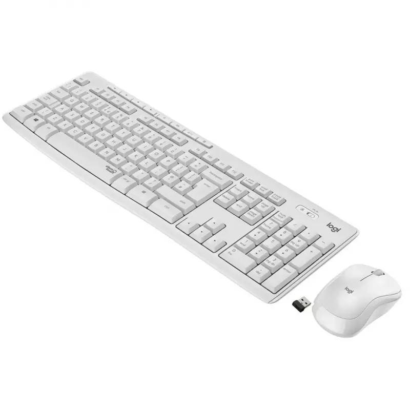 Logitech MK295 Silent Wireless Combo teclado RF Wireless QWERTY US International blanco