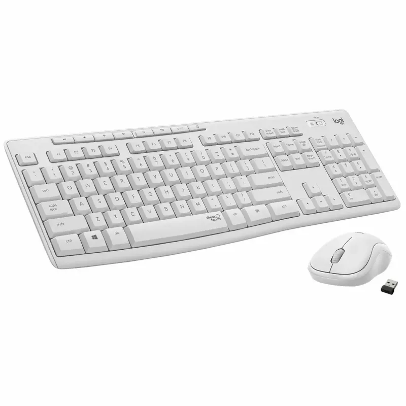 Logitech MK295 Silent Wireless Combo teclado RF Wireless QWERTY US International blanco