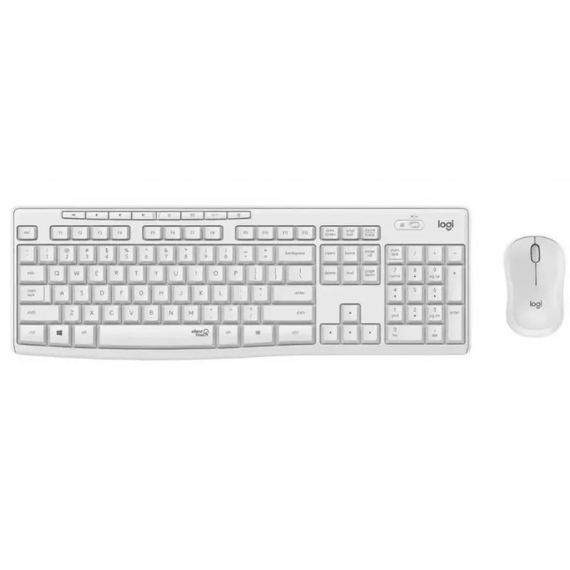 Logitech MK295 Silent Wireless Combo teclado RF Wireless QWERTY US International blanco