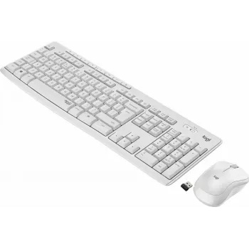 Logitech MK295 Silent Wireless Combo teclado RF Wireless QWERTY US International blanco
