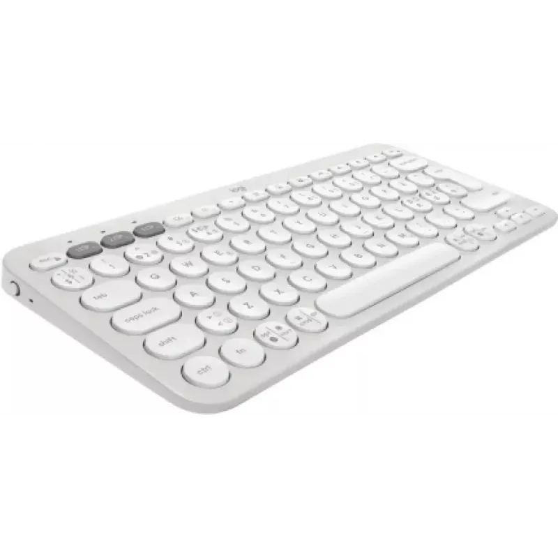Teclado Logitech Pebble Keys 2 K380s universal RF Wireless Bluetooth QWERTY danés finlandés noruego sueco blanco