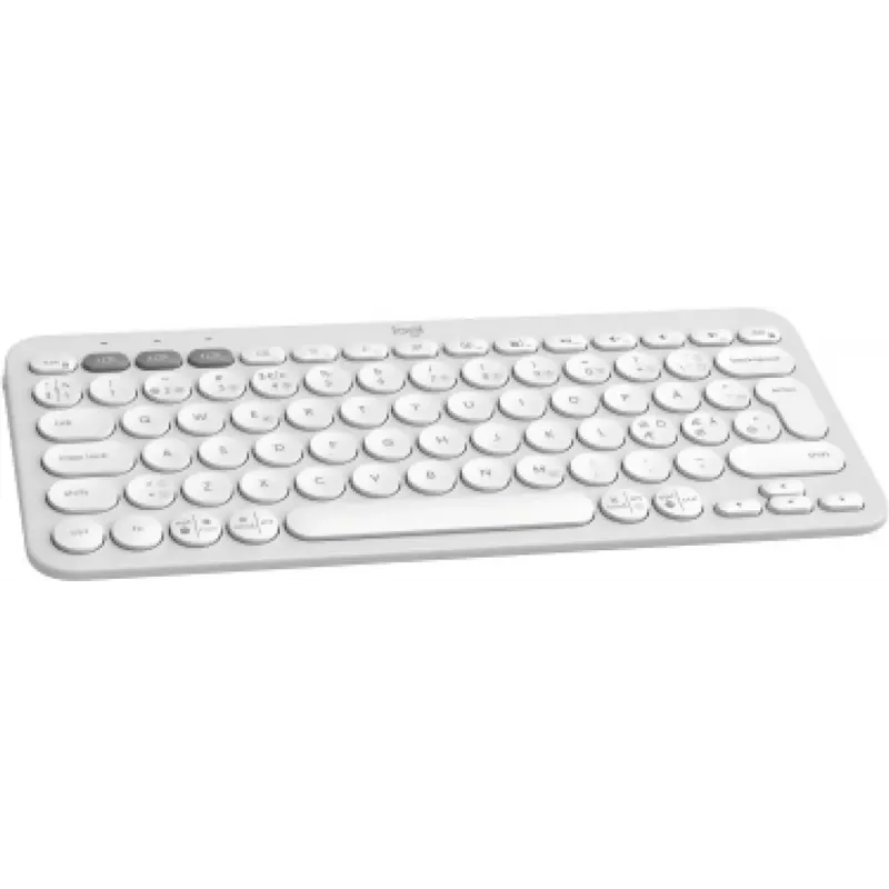 Teclado Logitech Pebble Keys 2 K380s universal RF Wireless Bluetooth QWERTY danés finlandés noruego sueco blanco