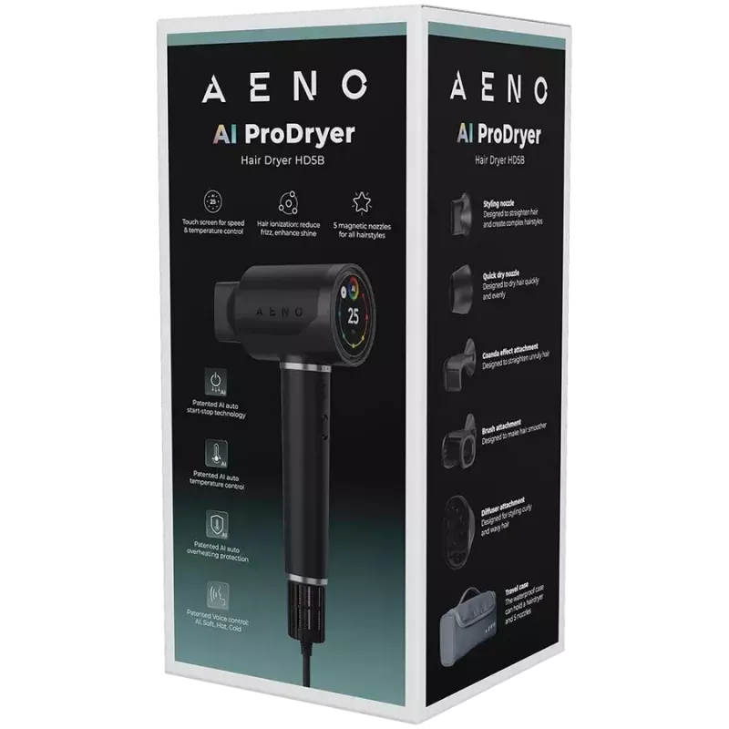Secador de pelo AENO AENO AI ProDryer HD5B AHD0005B 2200W tecnología iónica