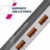 Canyon DS-13 CNS-TDS13 hub USB-C 7 en 1, HDMI 4K, 3x USB 3.0, USB-C PD 100W, lector SD/microSD, Space Grey transparente