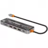 Canyon DS-13 CNS-TDS13 hub USB-C 7 en 1, HDMI 4K, 3x USB 3.0, USB-C PD 100W, lector SD/microSD, Space Grey transparente