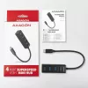 Hub USB-C 3.2 Gen 1 metálico en miniatura AXAGON HUE-M1C