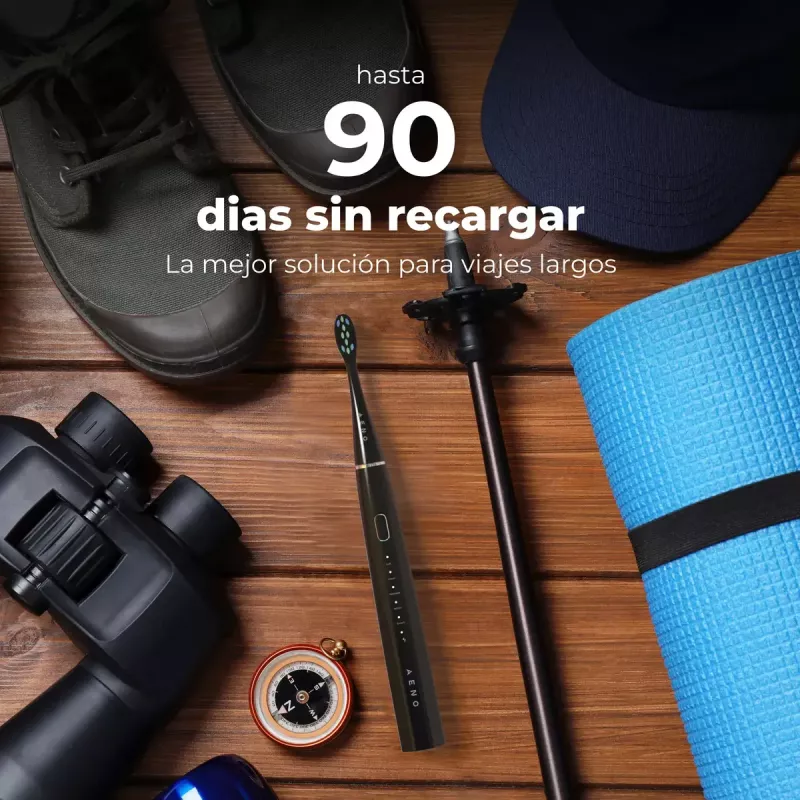 Cepillo de dientes eléctrico sónico AENO DB2S negro 4 modos 46000rpm