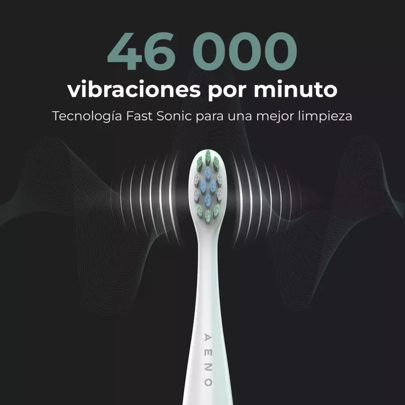 Cepillo de dientes sónico AENO DB1S blanco 4 modos 46000 rpm