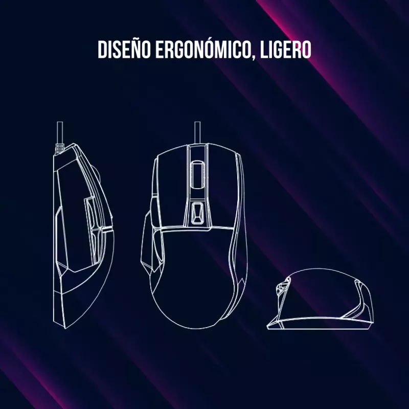 Ratón Lorgar Jetter 357 Gaming óptico diestro