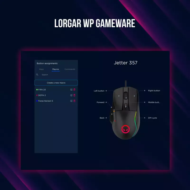 Ratón Lorgar Jetter 357 Gaming óptico diestro