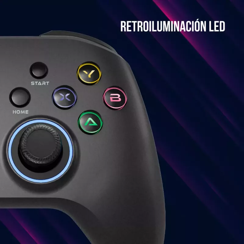 Lorgar TRIX-510 mando de juego, negro, BT5.0, batería integrada de 600 mAh, Type-C