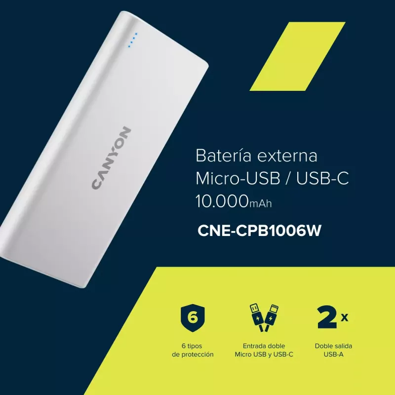 Cargador portátil Canyon PB-106 10000 mAh