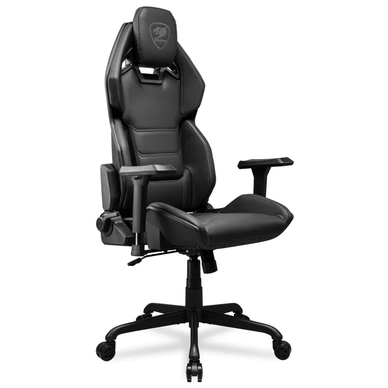Silla para juegos COUGAR HOTROD CGR-ARX-BLB, polipiel, reposabrazos 3D, hasta 136 kg, negra