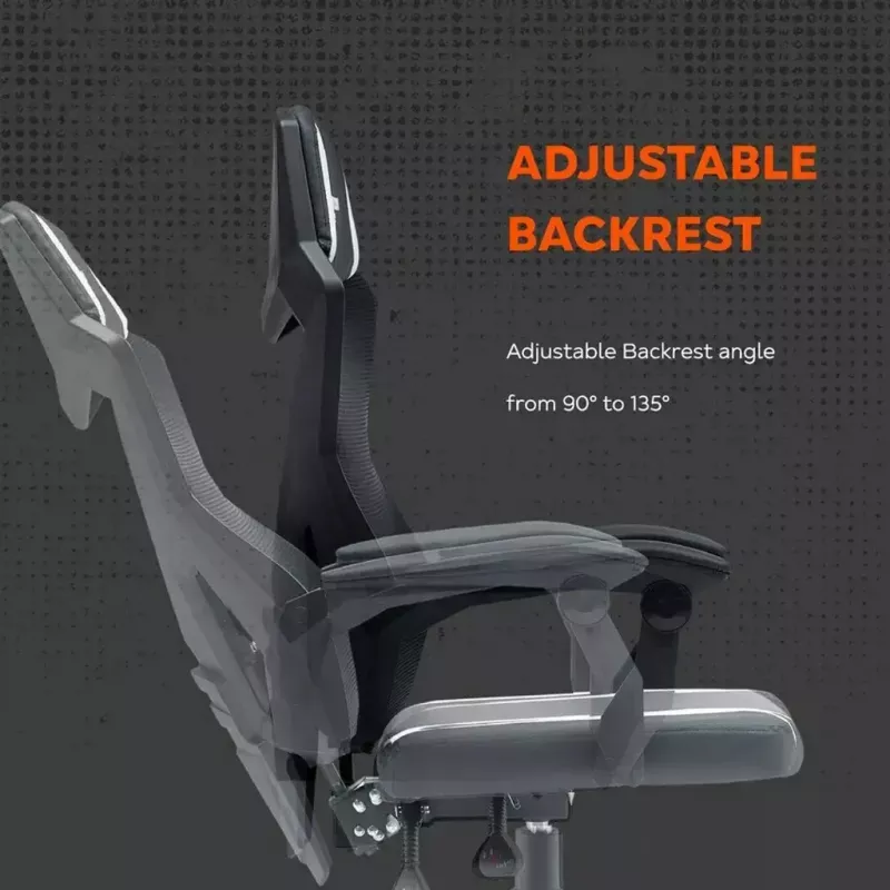 Silla gaming Canyon Flow MCH01 asiento duro negro naranja 120 kg