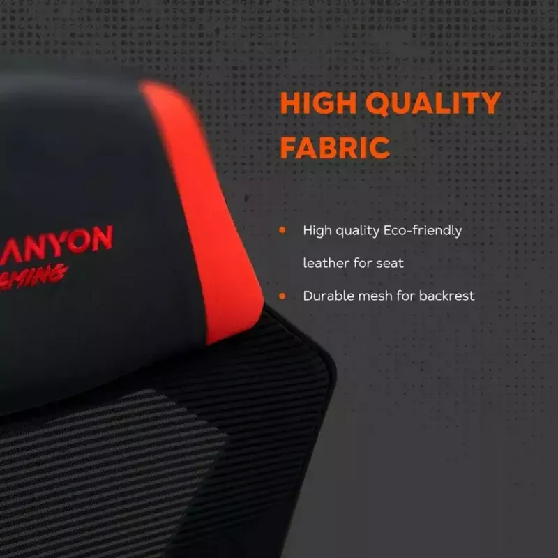 Silla gaming Canyon Flow MCH01 asiento duro negro naranja 120 kg