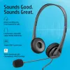 HP Stereo USB Headset G2, con cable, oficina/callcenter, 90 g, auriculares, negro