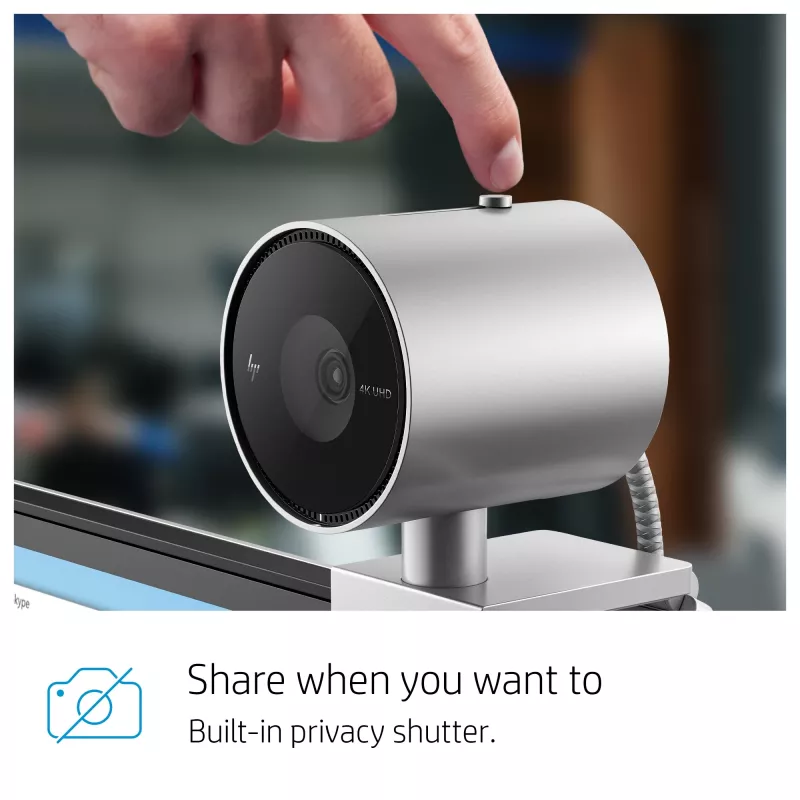 HP 950 webcam 4K, 3840 x 2160 píxeles, Full HD, 30 fps, 1x, Auto, Auto