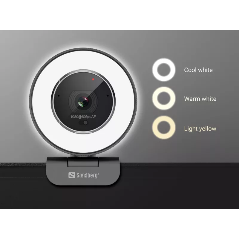 Webcam Sandberg Streamer USB Webcam Pro Elite 2560x1440 60fps negra
